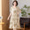 Middle-aged And Elderly Women's Cotton Silk Printing Maxi Dress