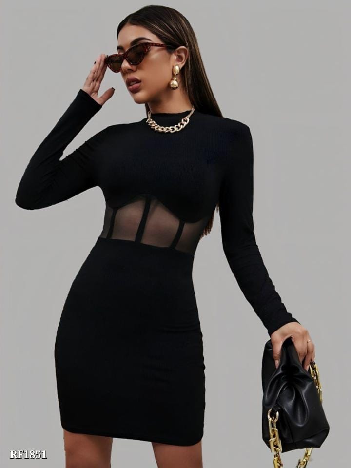 Elegant Women’s Bodycon Black Dress - Stylish and Trendy Fashion