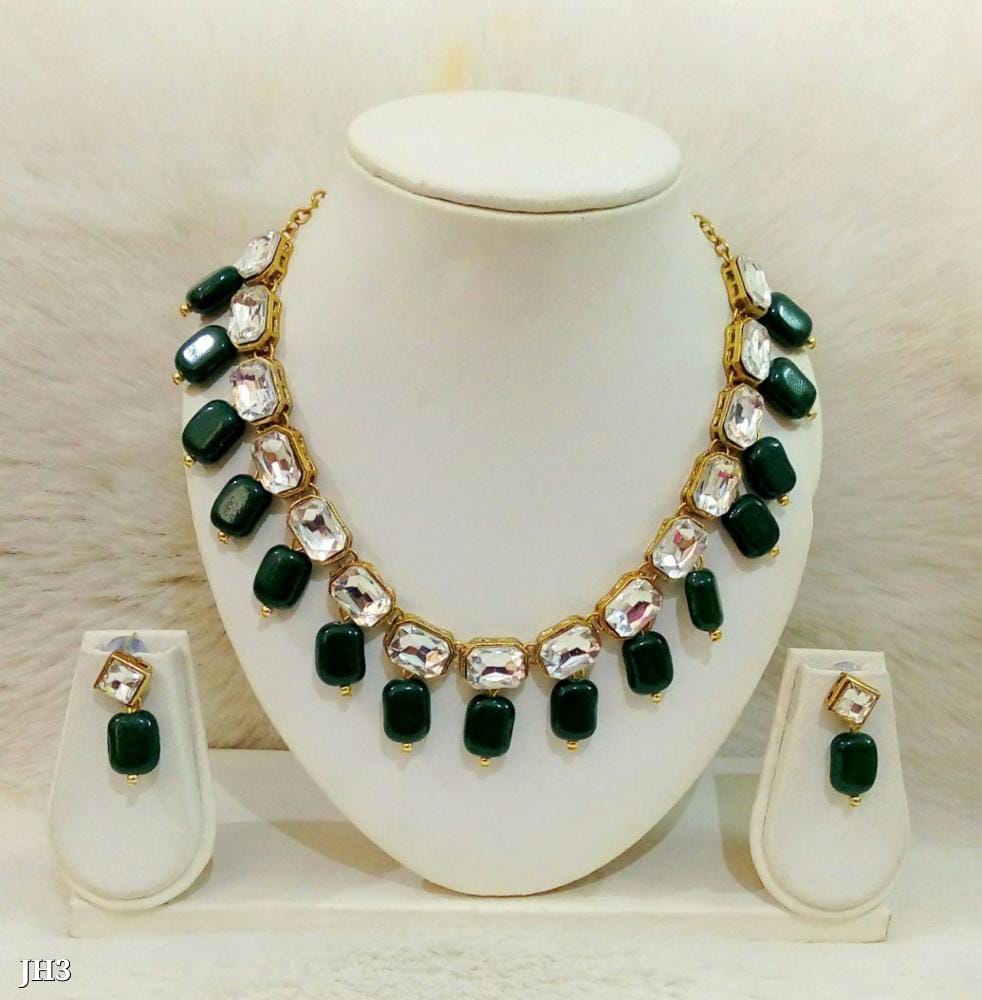 Long Kundan Necklace Set | Traditional Indian Jewelry