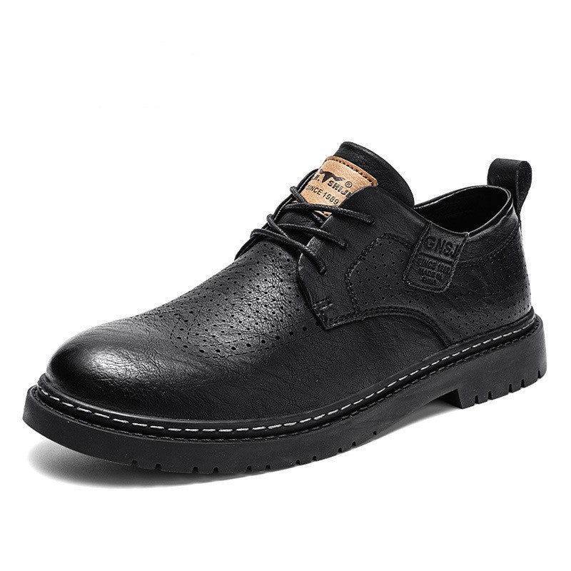 Business British Style Soft Bottom Casual Leather Shoes Male