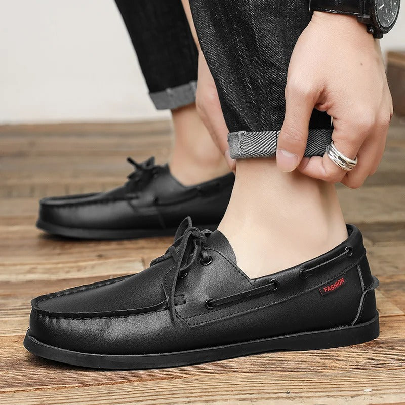 Men's Korean-style Fashionable Driving Gommino Casual Leather Shoes