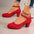 Oversized Shoes Women's High Heels Round Toe Suede