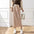 Simple Knitting Skirt High Waist Drawstring Straight