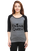 Trendy Female Raglan Full Sleeve - Black Charcoal Melange, Available in All Sizes