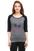 Trendy Female Raglan Full Sleeve - Black Charcoal Melange, Available in All Sizes