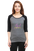 Trendy Female Raglan Full Sleeve - Black Charcoal Melange, Available in All Sizes