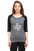 Trendy Female Raglan Full Sleeve - Black Charcoal Melange, Available in All Sizes