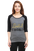 Trendy Female Raglan Full Sleeve - Black Charcoal Melange, Available in All Sizes