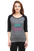 Trendy Female Raglan Full Sleeve - Black Charcoal Melange, Available in All Sizes