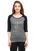 Trendy Female Raglan Full Sleeve - Black Charcoal Melange, Available in All Sizes