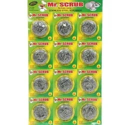 V-CLEAN Drypal Stainless Steel Scrubbers (Small, Pack of 12) - Mahalaxmi Enterprises (3 set Of pack)