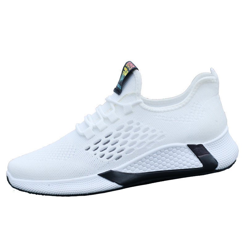 Sports Shoes Men's Breathable Casual Mesh Shoes Comfort Increase Lace-up Non-slip Low-top Running Shoes