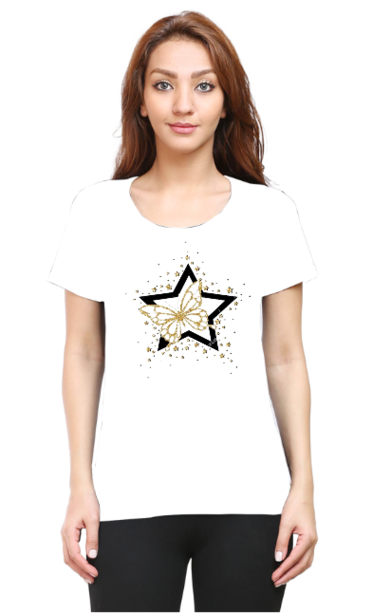 Female AOP Women's Tees - Trendy All Over Print Tee in India