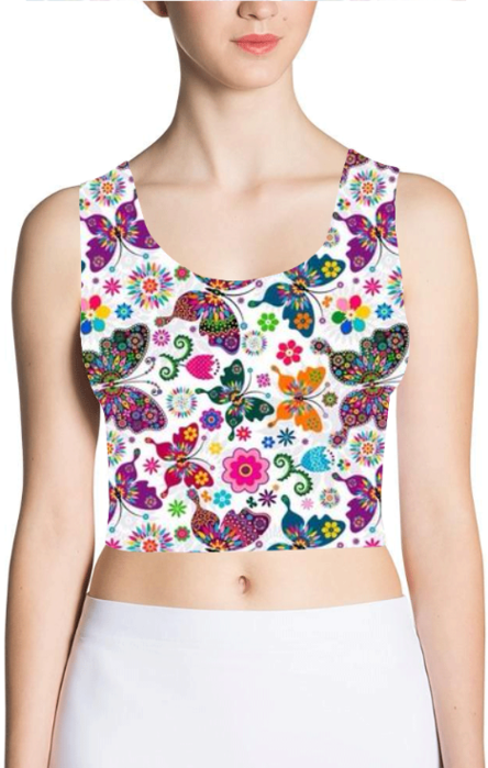 Female AOP Crop Tank - Trendy All Over Print Crop Top in India 11