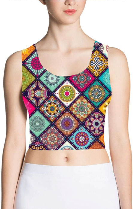 Female AOP Crop Tank - Trendy All Over Print Crop Top in India 9