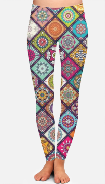 Female AOP High Waist Leggings - Stylish All Over Print High Waist Leggings in India