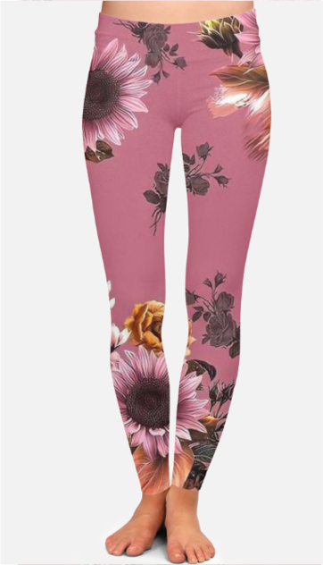 Female AOP High Waist Leggings - Stylish All Over Print High Waist Leggings in India