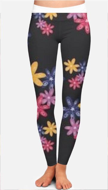 Female AOP High Waist Leggings - Stylish All Over Print High Waist Leggings in India