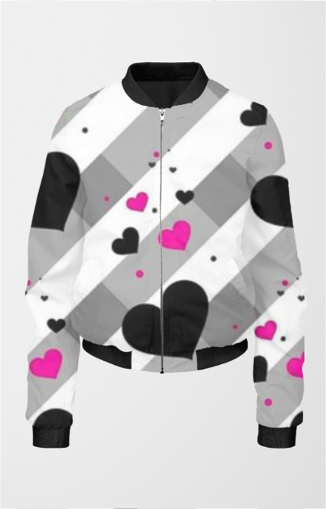 Female AOP Women's Bomber Jacket - Stylish All Over Print Bomber Jacket in India