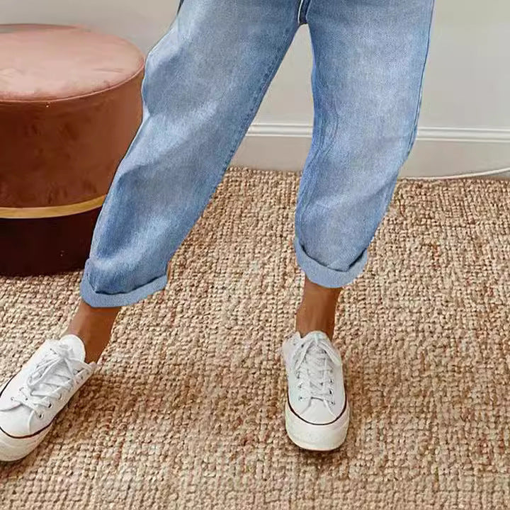 Women's Denim Pocket Elasticated Slacks