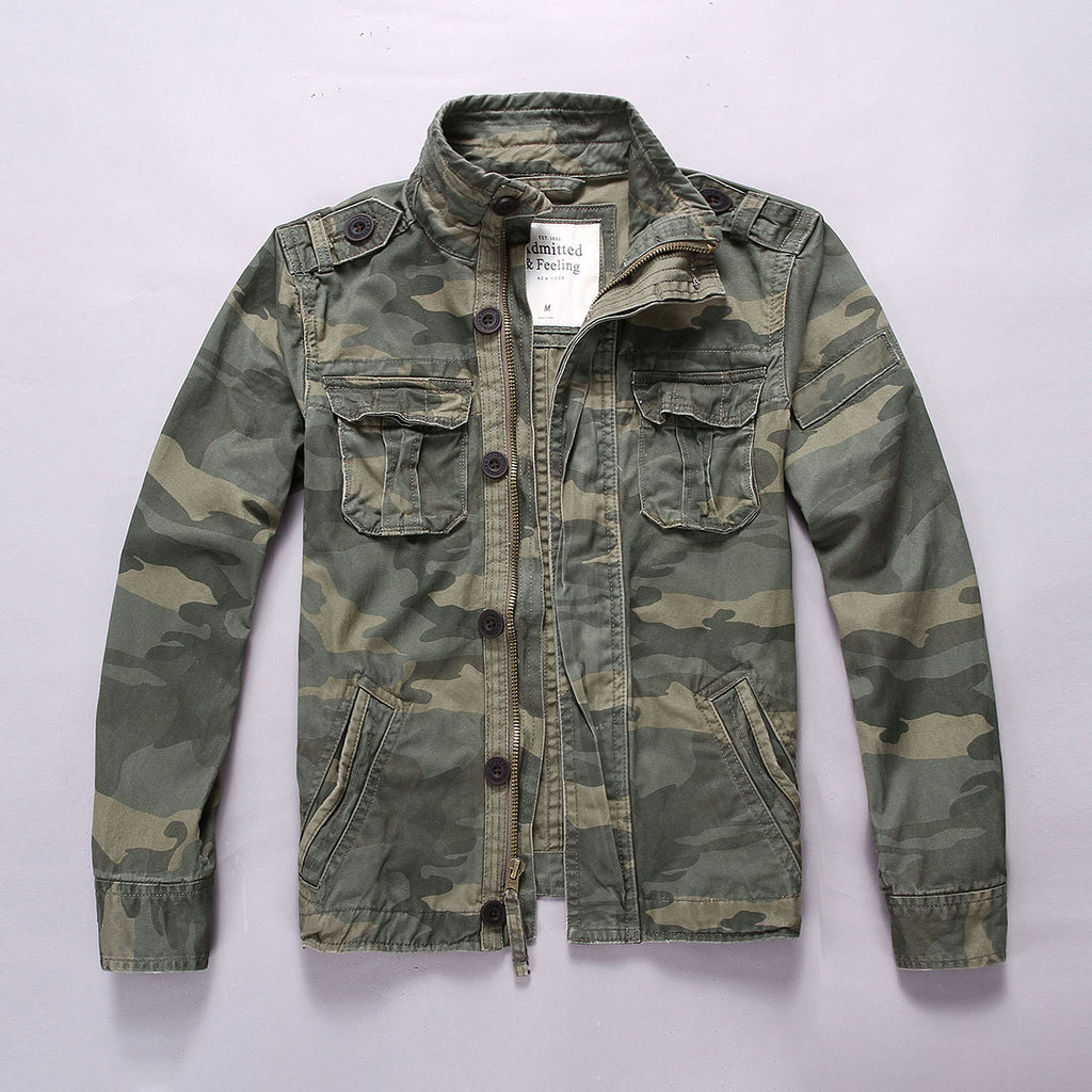 Retro Regular Casual Camouflage Men's Coat