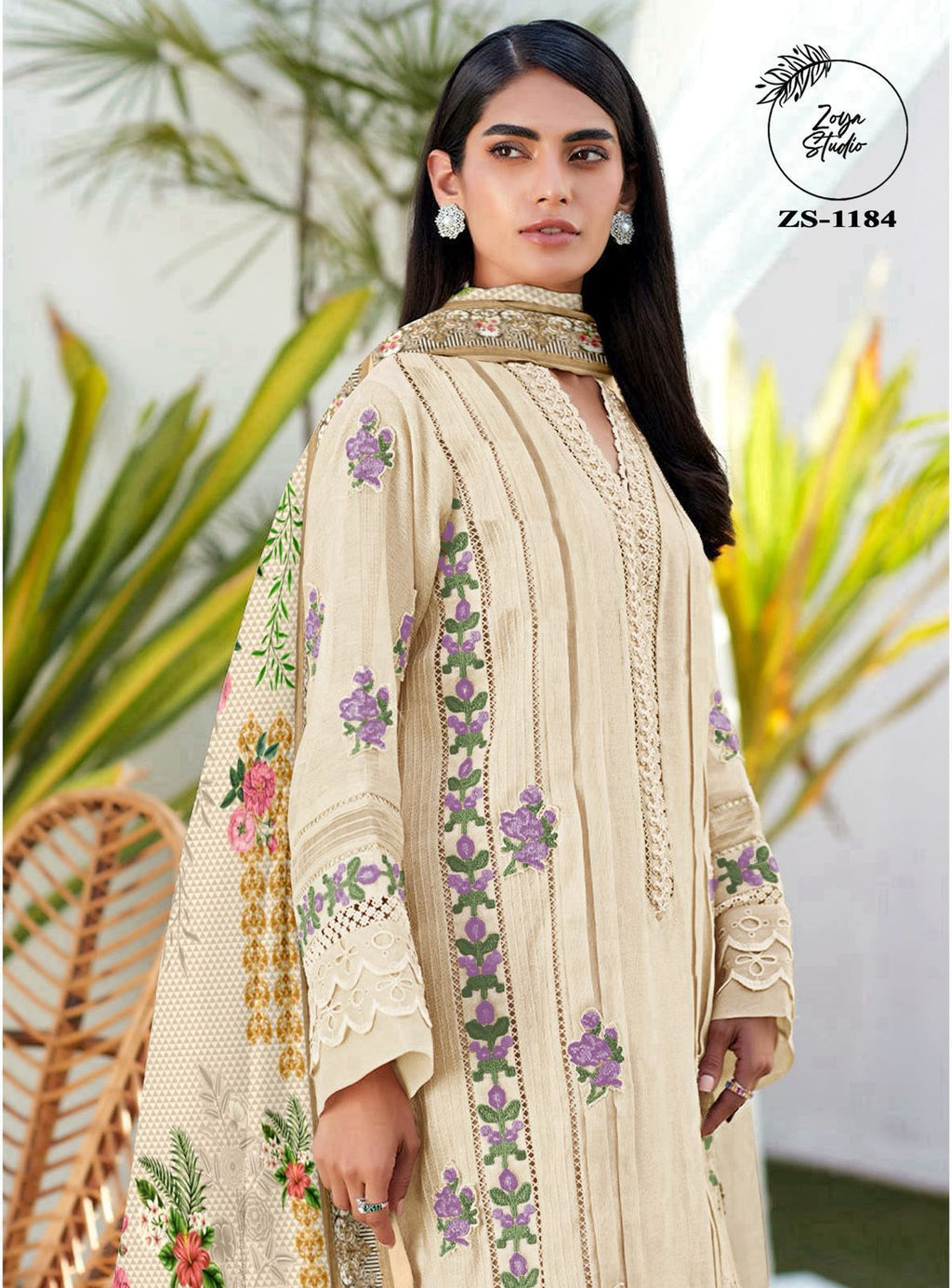 Zoya Studio Luxury Tunic & Pant Set with Heavy Embroidery and Printed Dupatta |  Superhit Collection  45