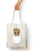 Stylish Unisex Zipper Tote Bag in White - Standard Size