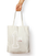 Stylish Unisex Zipper Tote Bag in White - Standard Size