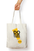 Stylish Unisex Zipper Tote Bag in White - Standard Size