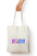 Stylish Unisex Zipper Tote Bag in White - Standard Size