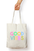 Stylish Unisex Zipper Tote Bag in White - Standard Size