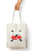 Stylish Unisex Zipper Tote Bag in White - Standard Size