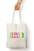 Stylish Unisex Zipper Tote Bag in White - Standard Size