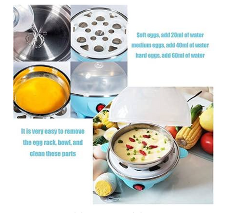 Egg Boiler Electric Automatic Off - 7 Egg Poacher for Steaming, Cooking, and Boiling - swiftshopr.com