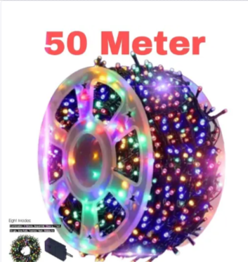 DECORATIVE 50 METER String rice Light with 7 Color Changing modes Multicolour led Bulbs