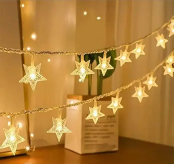 Mini Star String Lights 14 LED 3 Meter Warm White Decoration Light for Indoor Outdoor Decoration (Pack of 1)