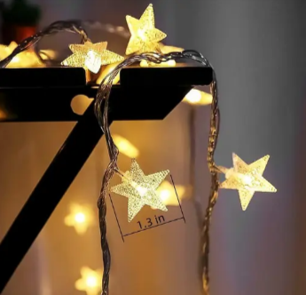 Mini Star String Lights 14 LED 3 Meter Warm White Decoration Light for Indoor Outdoor Decoration (Pack of 1)