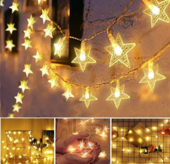 Mini Star String Lights 14 LED 3 Meter Warm White Decoration Light for Indoor Outdoor Decoration (Pack of 1)