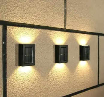 2 Pack LED Solar Wall Light, Up and Down Outdoor Security Wall Lamps,