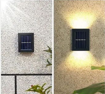 2 Pack LED Solar Wall Light, Up and Down Outdoor Security Wall Lamps,