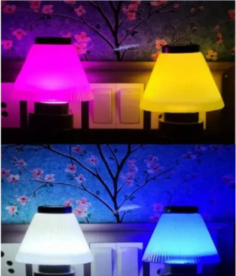 Umbrella Shape Night Lamp with 2 Pin Jack, Multicolor (Set of 1)
