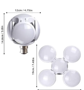 LED Bulb 5 In 1 Football LED Light Bulb 25 Watt B22 Holder Fitting 6500K Daylight Bright Deformable