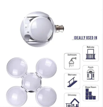 LED Bulb 5 In 1 Football LED Light Bulb 25 Watt B22 Holder Fitting 6500K Daylight Bright Deformable