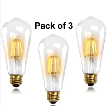 4 Watt ST-64 Filament E27 Holder Type Bulb Pack Of -3 Set