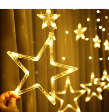 SPARK WORLD Yellow Star-Shaped String Lights