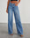 Women's Loose Wide-leg Side Seam Stitching Frayed Hem Jeans