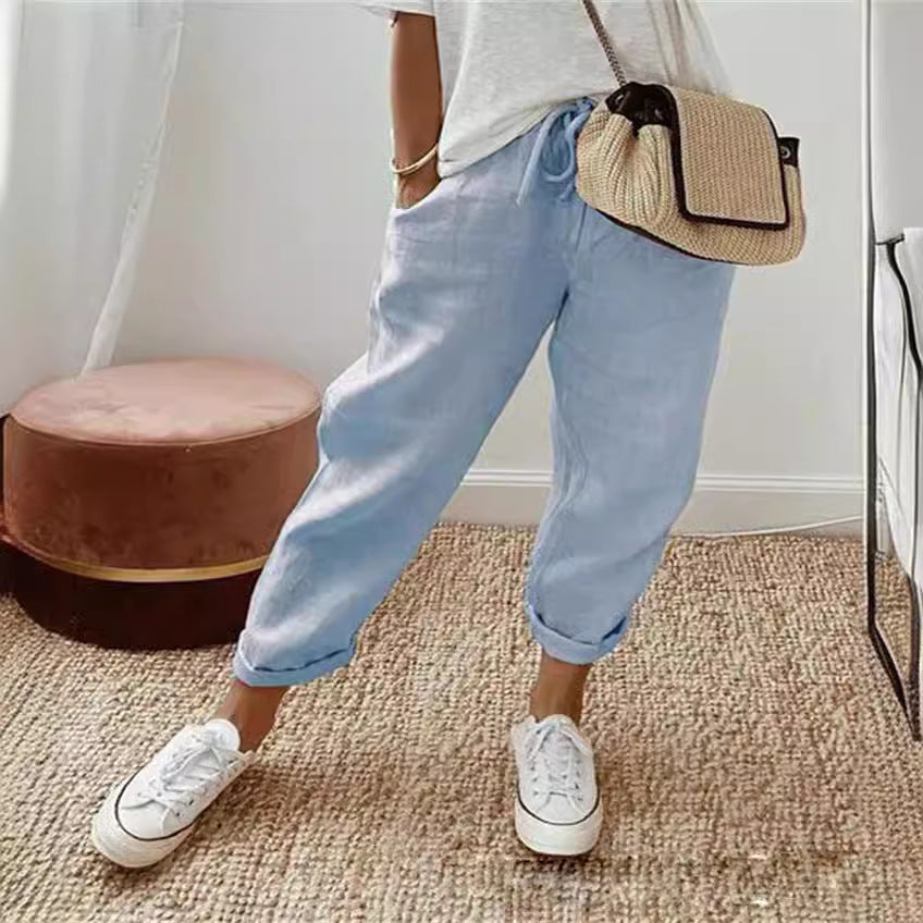 Women's Denim Pocket Elasticated Slacks