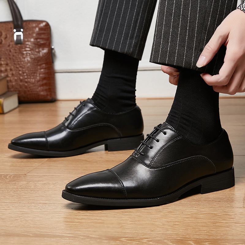 Height Increasing Insole Business Formal Wear Soft Bottom Oxford Shoes