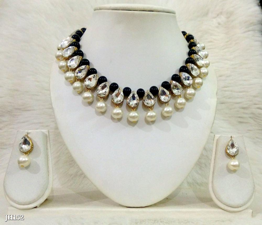 Kundan Necklace and pearl necklace Set | Traditional Indian Jewelry