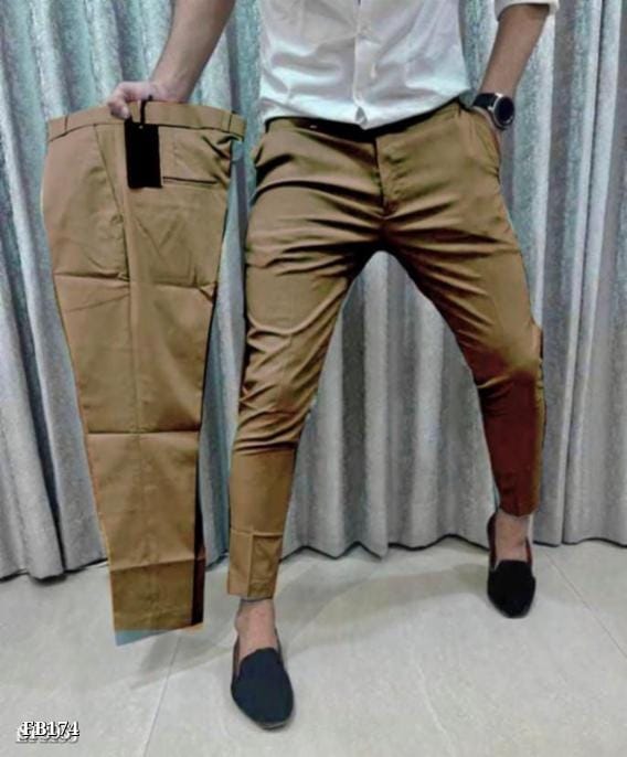 Cotton Platted Formal Trousers for Men | Elegant & Comfortable Fit